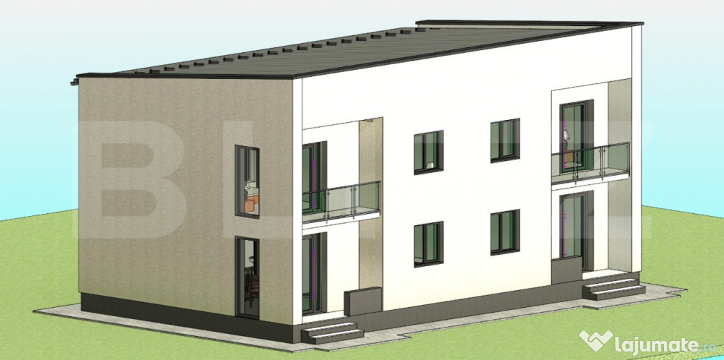 Duplex modern de 130 mp utili – Unirea, pe 6 ari de teren.