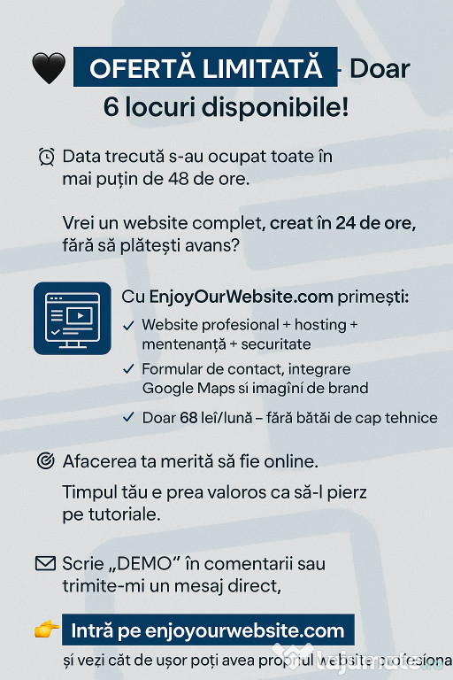 Creare site-uri web pentru firme/creatori de continut/freelanceri/ etc