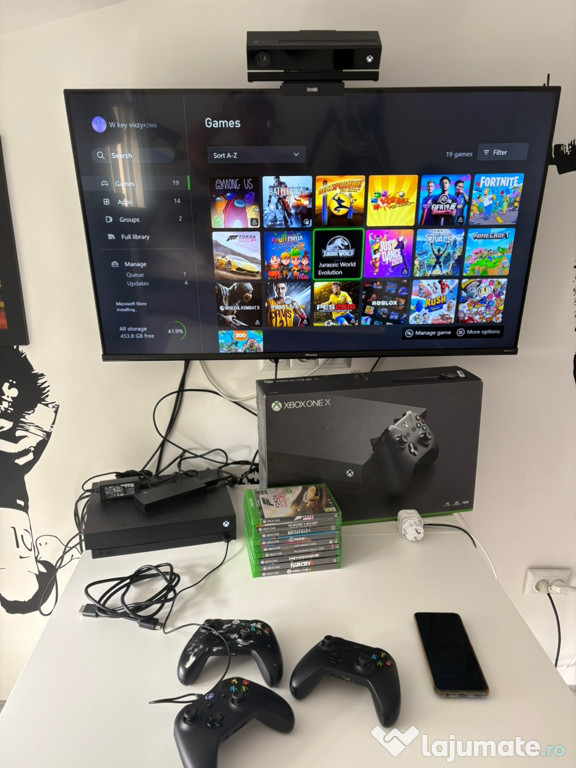 Xbox one plus 28 de jocuri in state excelenta