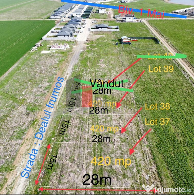 De vânzare 2 loturi de teren in comuna Berceni-Vidra