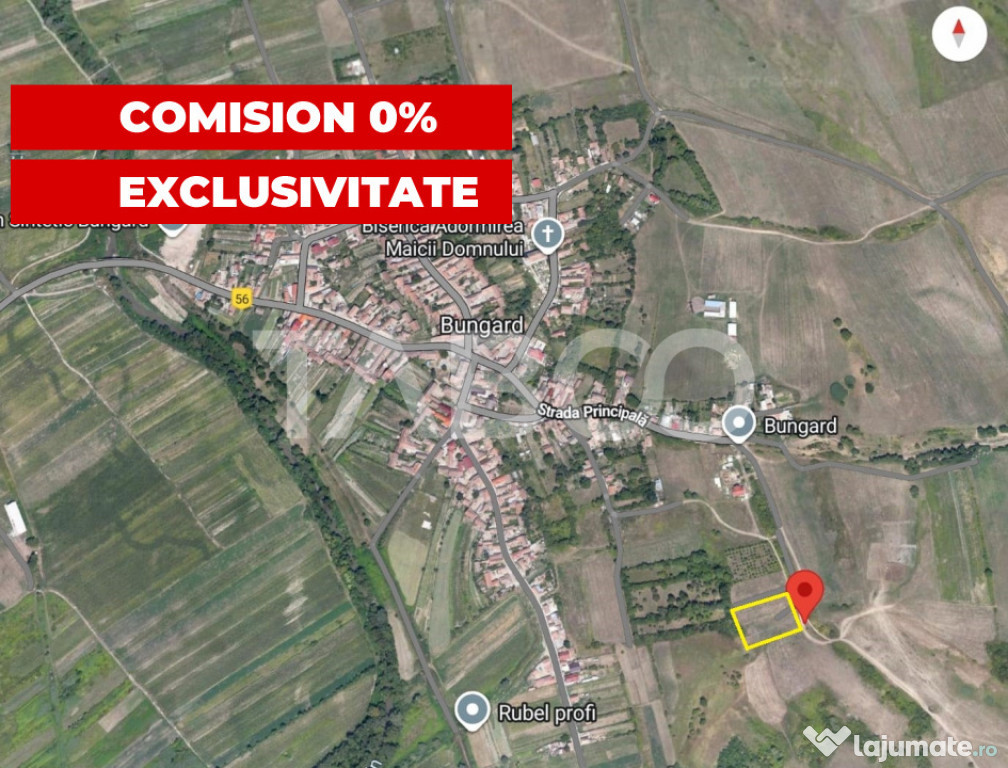 COMISION 0% Teren intravilan de vanzare 423 mp Bungard