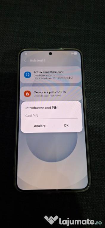 Vand/Schimb Samsung S25 256GB necesita bypass FRP/MDM