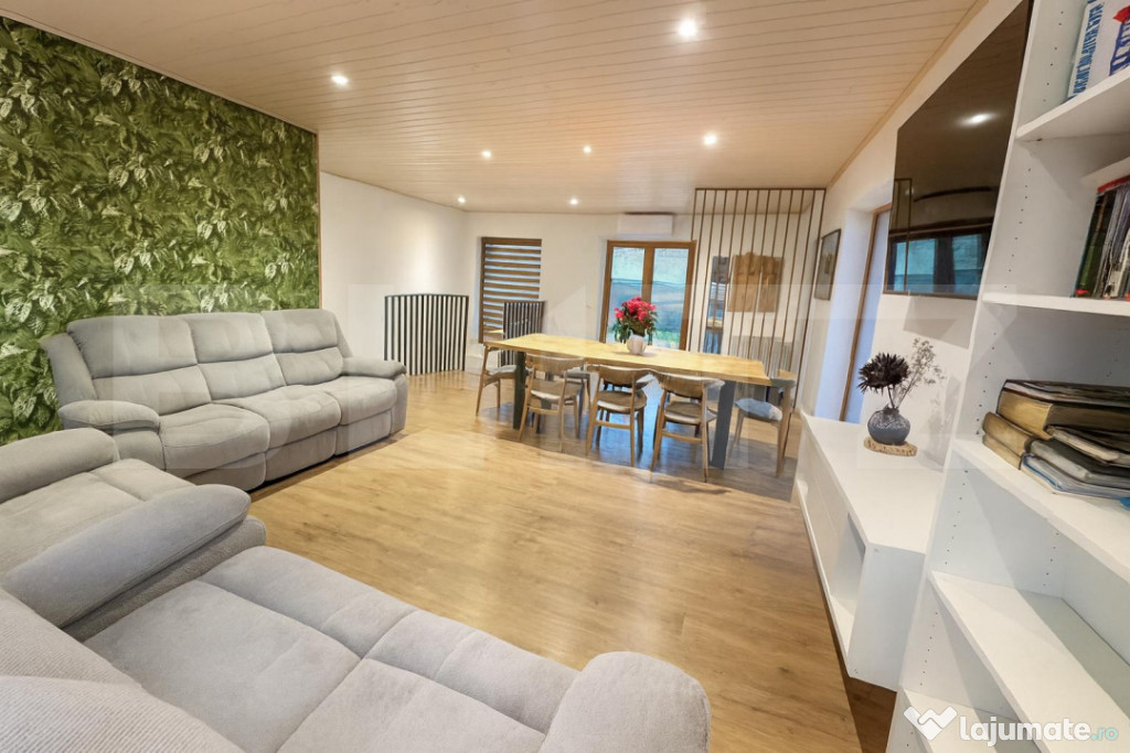 Casă modernă 4 dormitoare, teren de 1591 mp, cu foișor ș