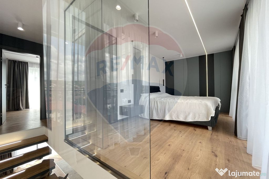 Penthouse pe 2 niveluri, 115 mp, imobil nou