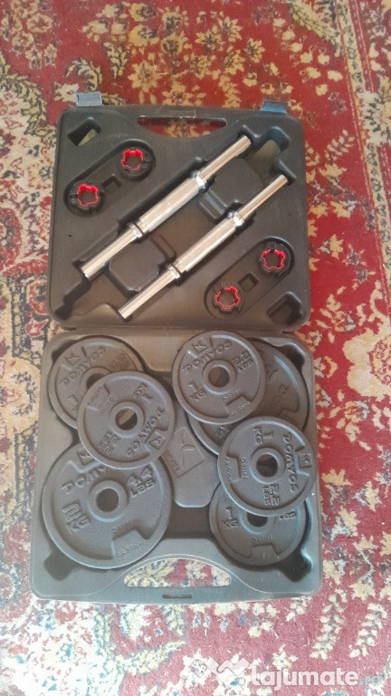 Vand set greutati de metal - gantere - pentru fitness si bodybuilding