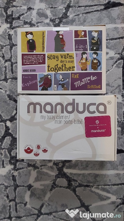Vand Manduca Bellybutton + MaM Babywearing Cover noi, nepurtate