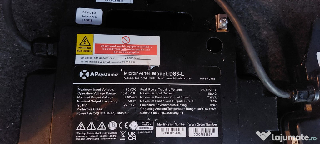 Vând Microinvertor pentru sisteme fotovoltaice, Model: DS3-L, Producă