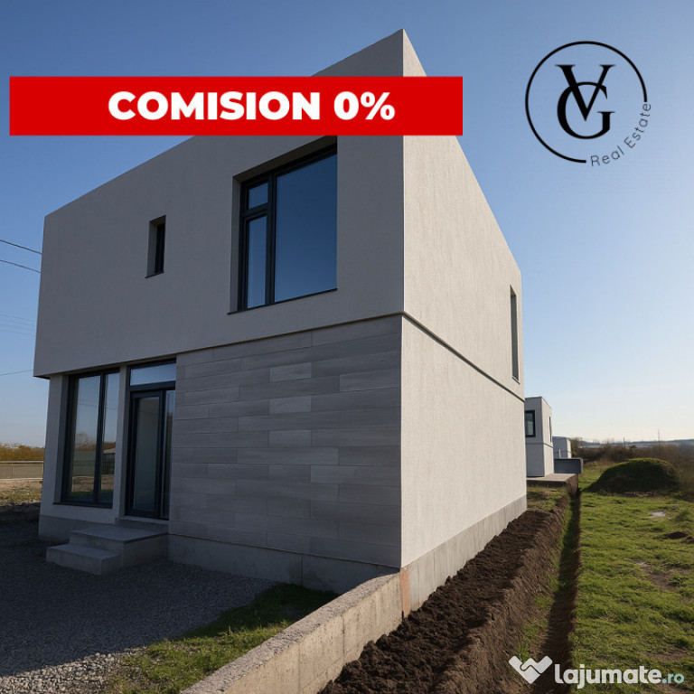 Vila modernă - finisată -terasă circulabila vedere lac ș