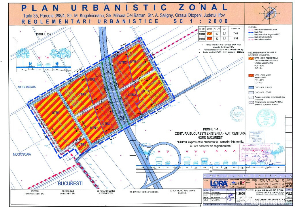Teren cu PUZ aprobat P+5E - Otopeni - 4.800 mp