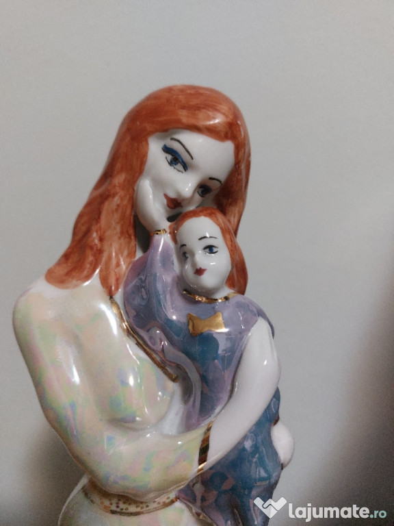 Statueta Bibelou portelan mama si copilul