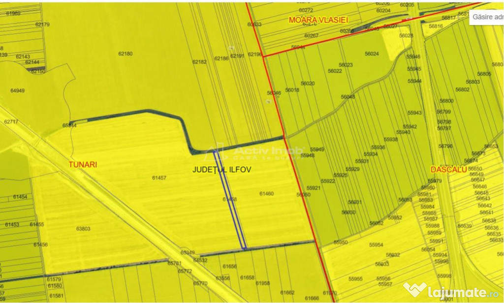 Teren Intravilan Tunari, (Dimieni), int. A0 cu A3