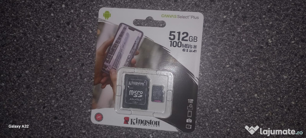 Card de memorie Kingston microSDXC Canvas 512GB A1/C10 SDCS2/512GB