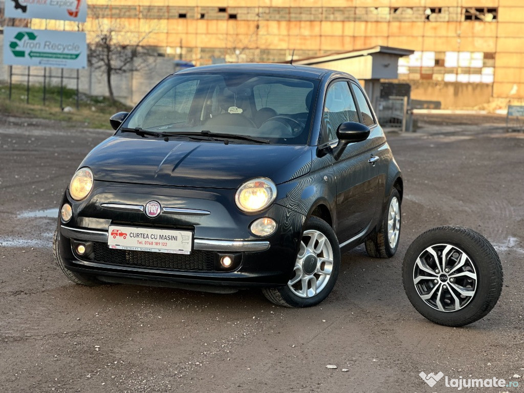 Fiat 500*km:152.125*clima*2 randuri de roti*1.3 benzina*69 cp!