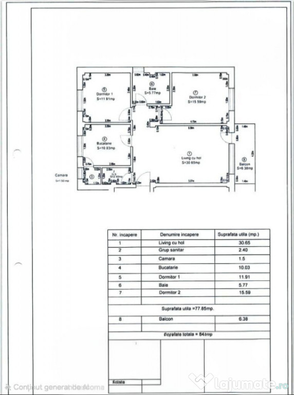 Apartament cu 3 camere, zona Micesti