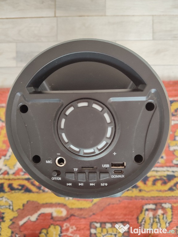 Boxa portabila bluetooth wireless iluminare RGB