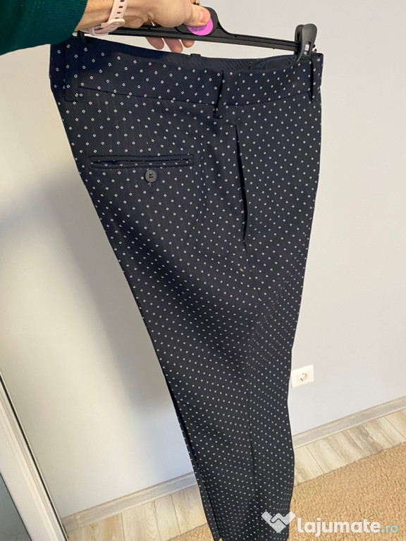 Pantaloni de barbati H&M slim fit, mar 34/36, bleumarin