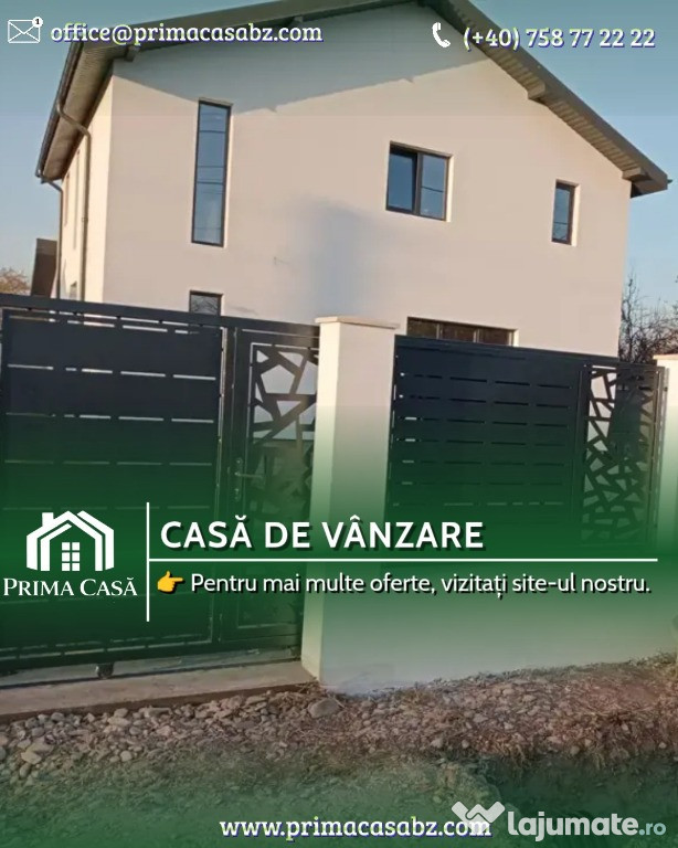 Vila noua ~ sat Lipia comuna Merei/BZ ~ la cheie ~ Pret: 170.000€