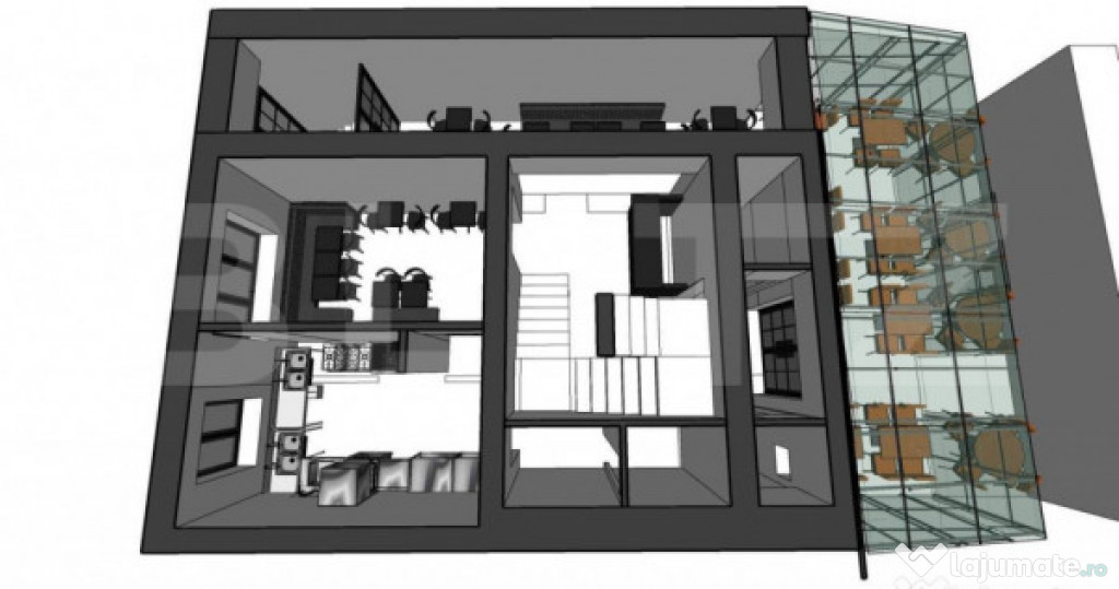 Spatiu comercial 220mp+80mp terasa in Piata Muzeului
