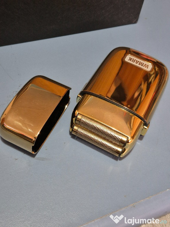 Aparat de ras electric profesional, WMARK, folie titan, 1400 mAh, gold