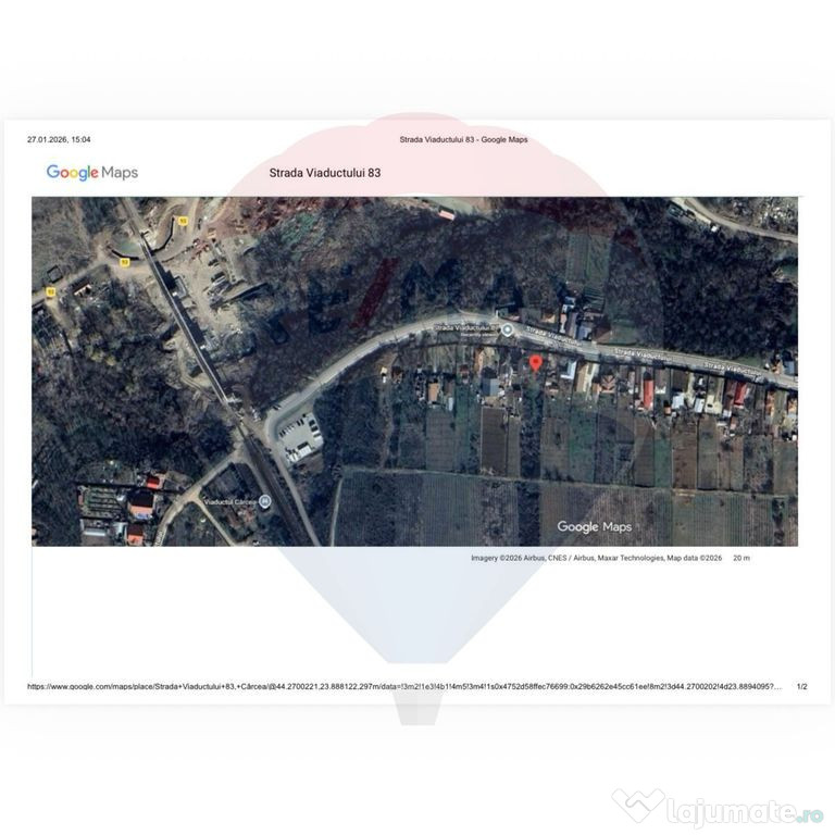 Teren 1,895mp Carcea / Strada Viaductului