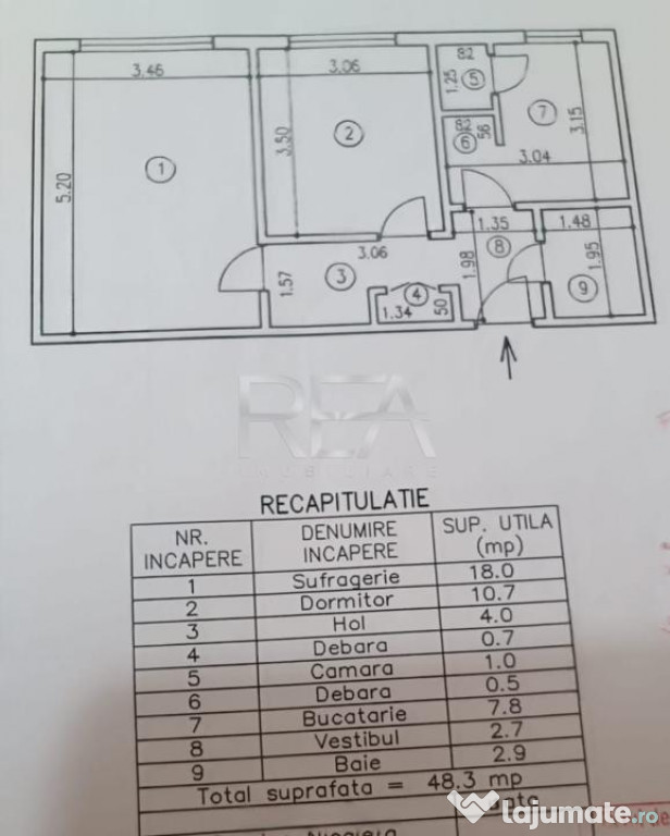 2 camere Titan decomandat, metrou, anvelopat