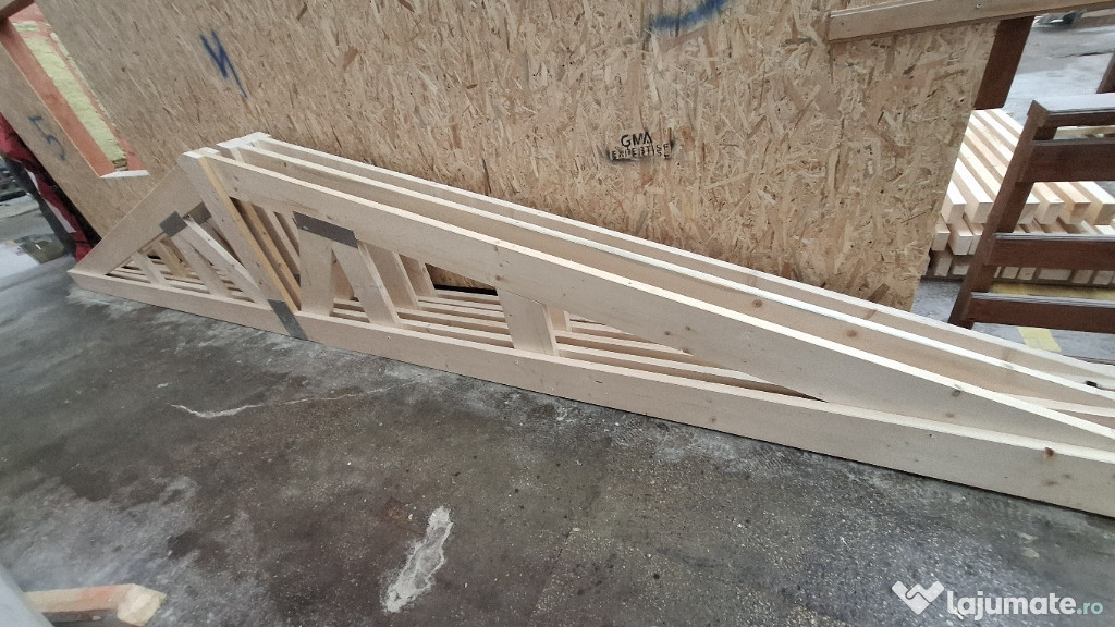 Ferme lemn acoperiș lungime 7600mm