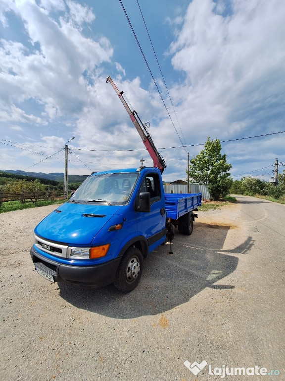 Vând Iveco daily basculabil cu macara