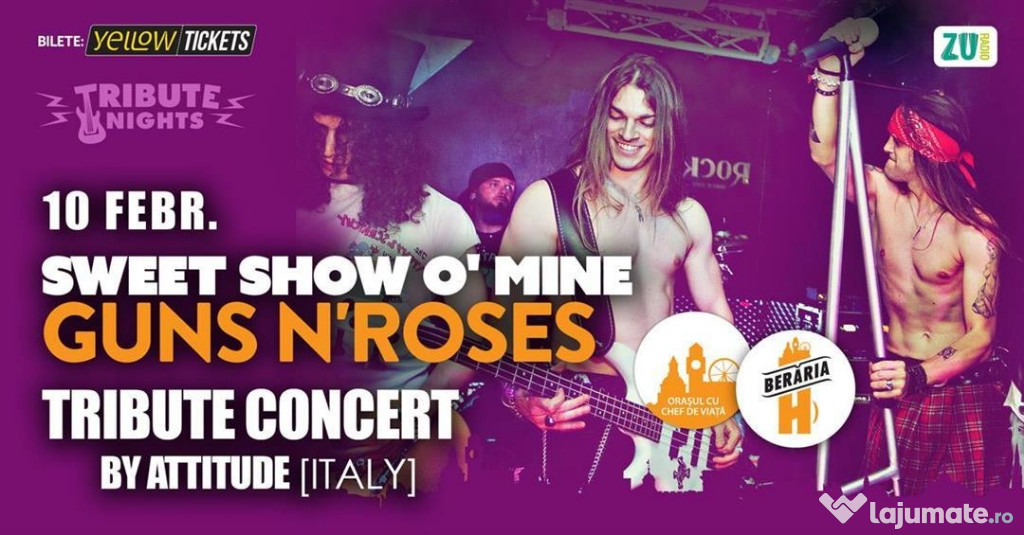 5 bilete concert Guns N'Roses Tribut Beraria H azi ora 19.45
