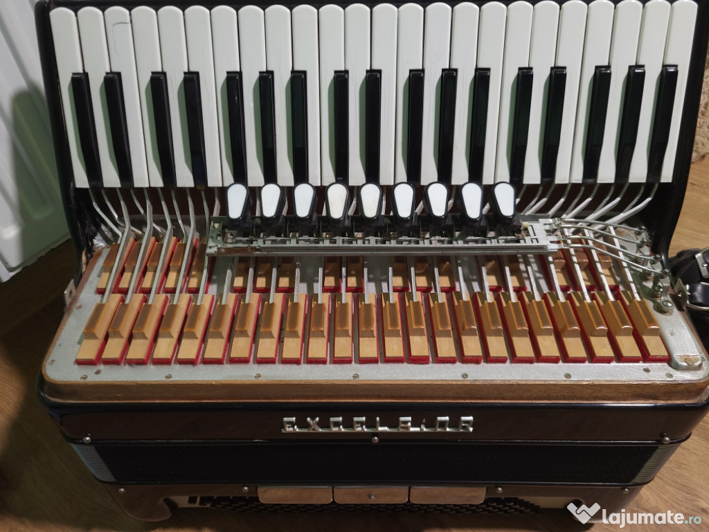 Acordeon Excelsior 120 basi – 9 registre / 3 stânga – Made in Italy
