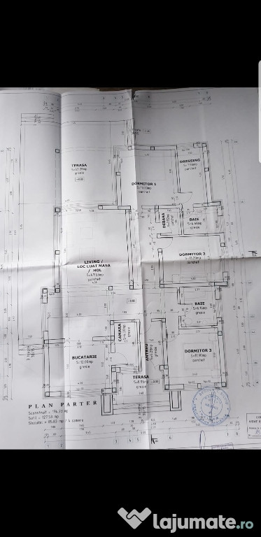 Teren pentru casa cu fundatie si plan de casa 2000mp