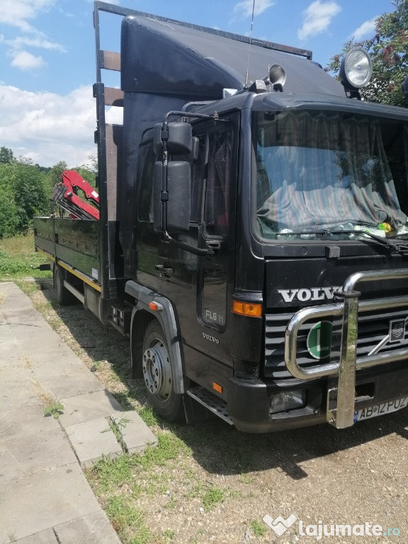 Camion volvo fl cu macara hidraulica pavilion stupina albine