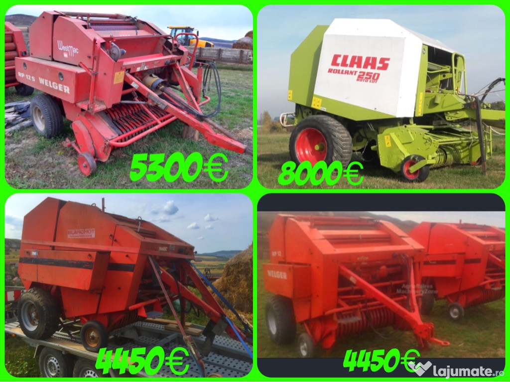 Prese de balotat ( Welger , krone , Claas , Morra , Fort ,Ma