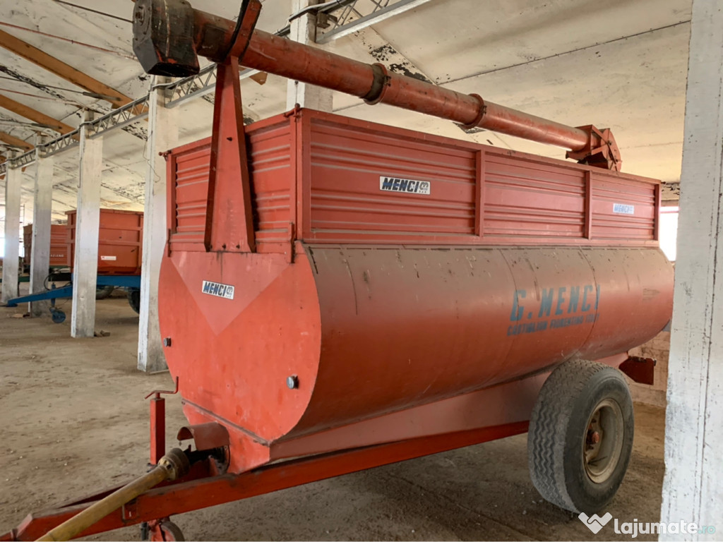 Remorca pentru tranportat cereale cu Snec 7 tone