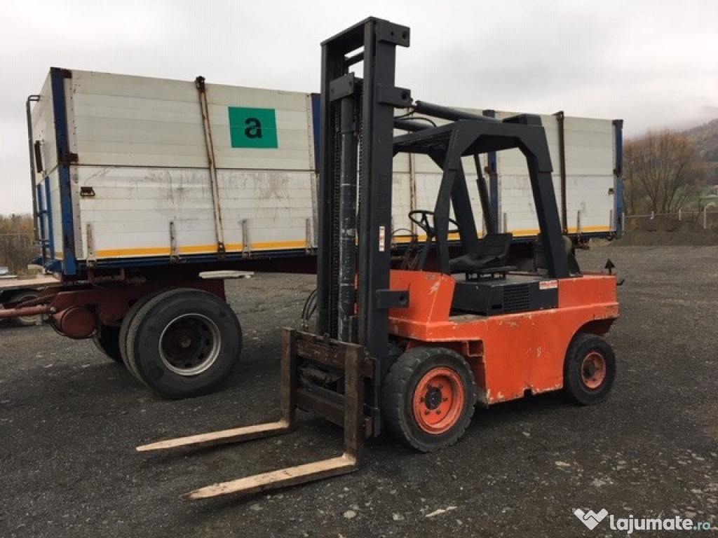 Stivuitor LINDE, greutate 5T, ridica 3T la 4m, Agrotab Maram