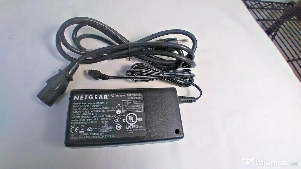 Alimentator 48V 1.25A conector 6.3X3mm Netgear 332-10371-01