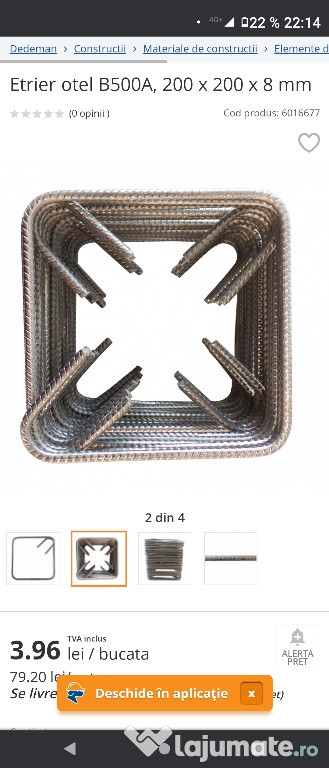 Etrieri 20x20, 30x20, 17x17, fi8, fier striat