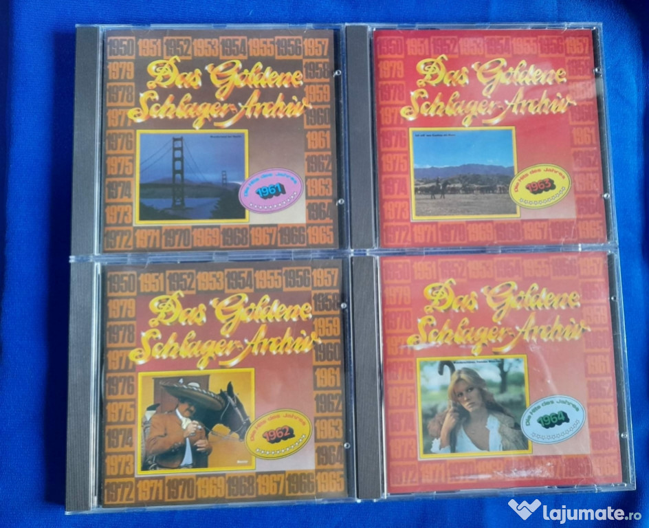 Casetă metal cu 19 cd uri muzică anii 70, 80
