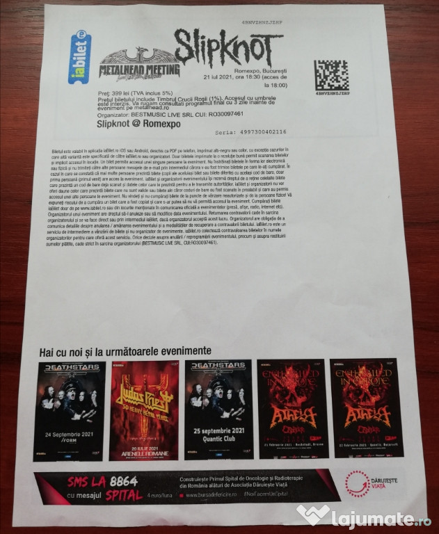 Bilete concert Slipknot