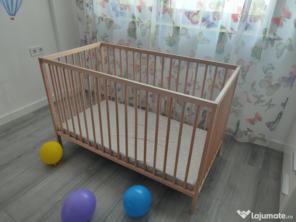 Pătuț Ikea + saltea 120x60cm