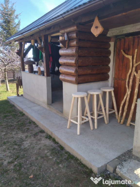 Scaune bar lemn natur rustice