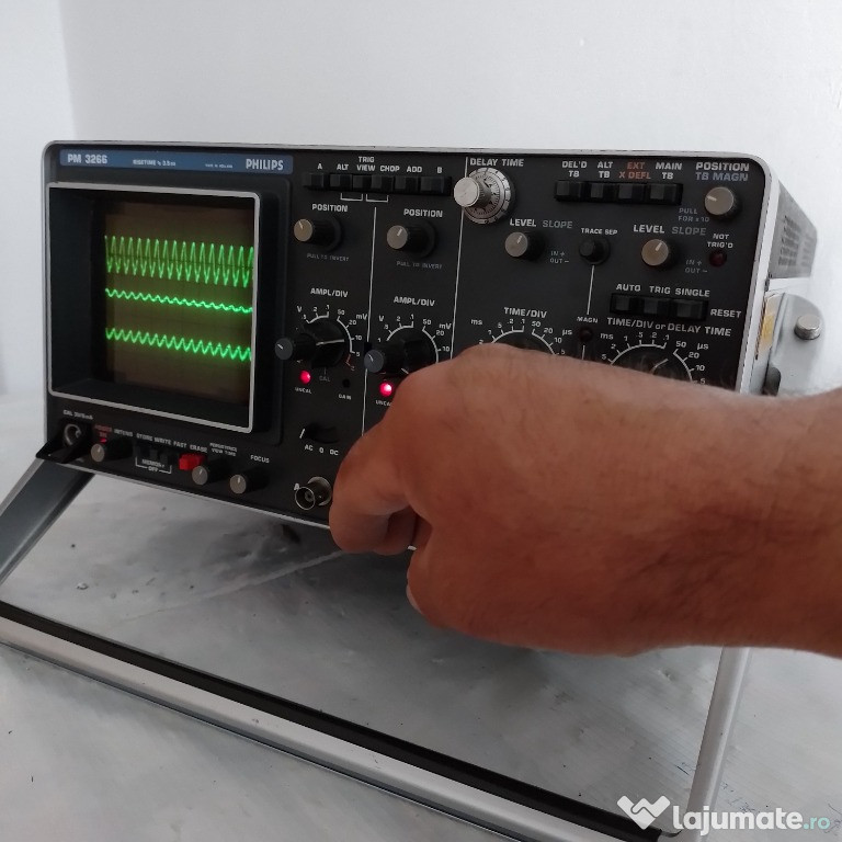 Osciloscop profesional Philips 200Mhz Memorie patru spoturi