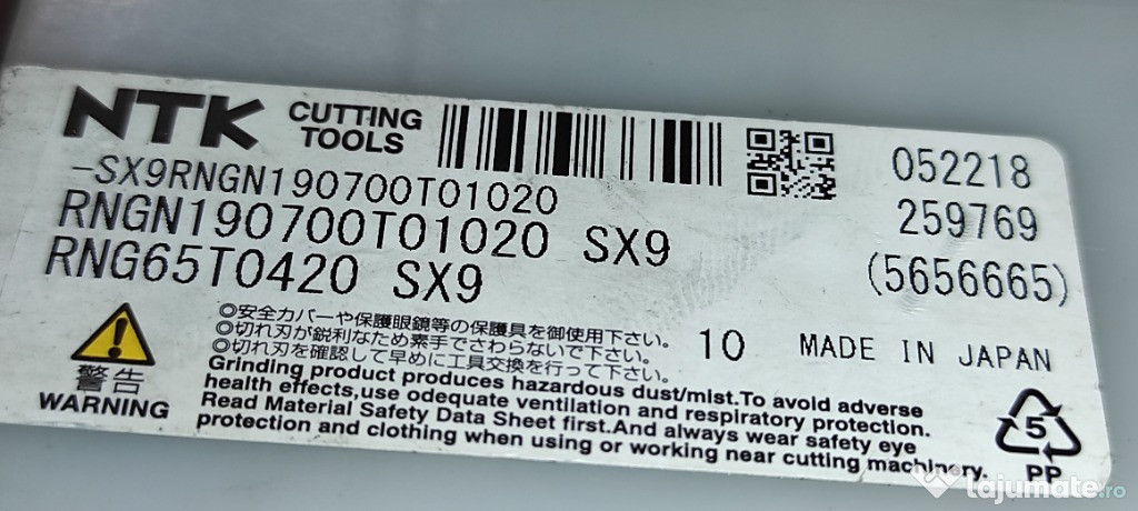 120 bucati - pastile ceramice - ntk japan - cutting tools sx