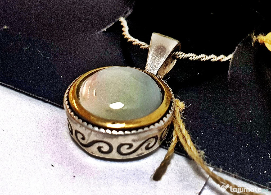 Set vintage argint 925 cu piatra naturala - sidef de perla