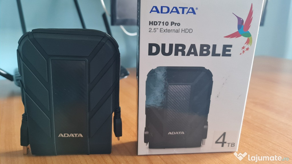 HDD Extern ADATA Durable HD710 Pro 4TB, 2.5", USB 3.1, Negru