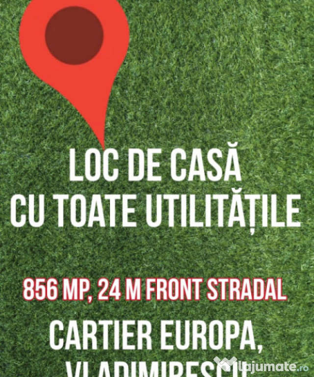 Loc de casa cu toate utilitatile, 856mp, Cartierul Europa-Vl