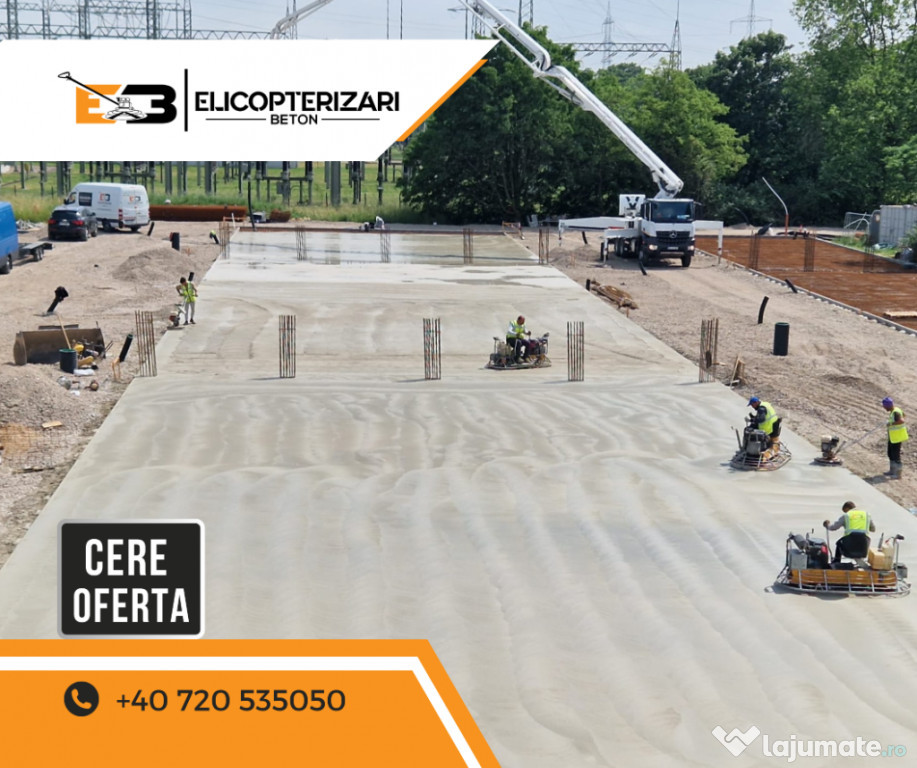 Executăm lucrări de turnare și finisare beton