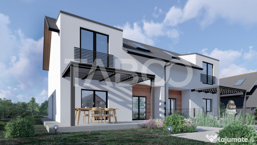 Casa tip duplex cu 4 camere teren 380 mp Sura Mica Sibiu