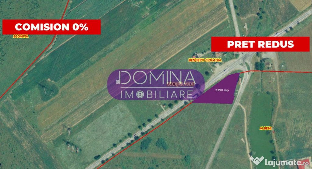 Teren intravilan situat în Câmpu Mare la DN 67