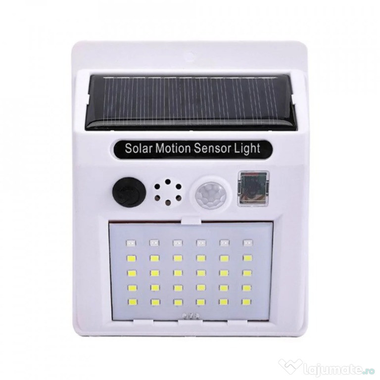Lampa Solara BK666, 24 LED De Exterior Cu Telecomanda, Alarma