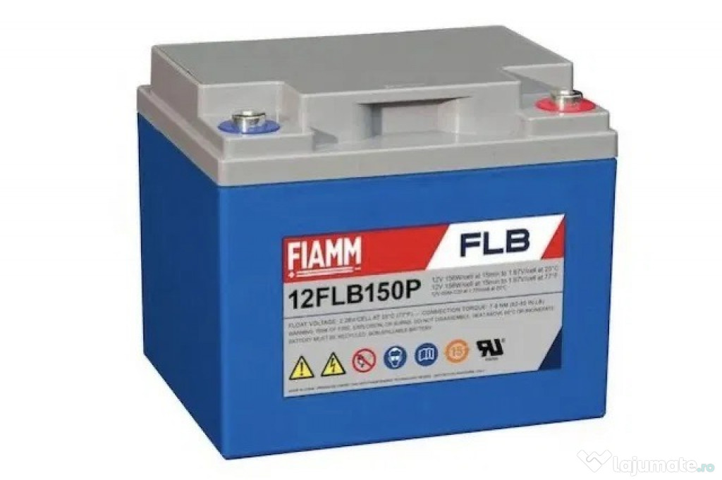 Baterie noua FIAMM 12V, 40Ah, VRLA, 10-12 ani durata viata